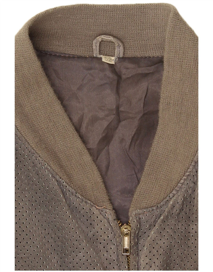 Vintage hombres ante bomber chaqueta IT 52 XL gris