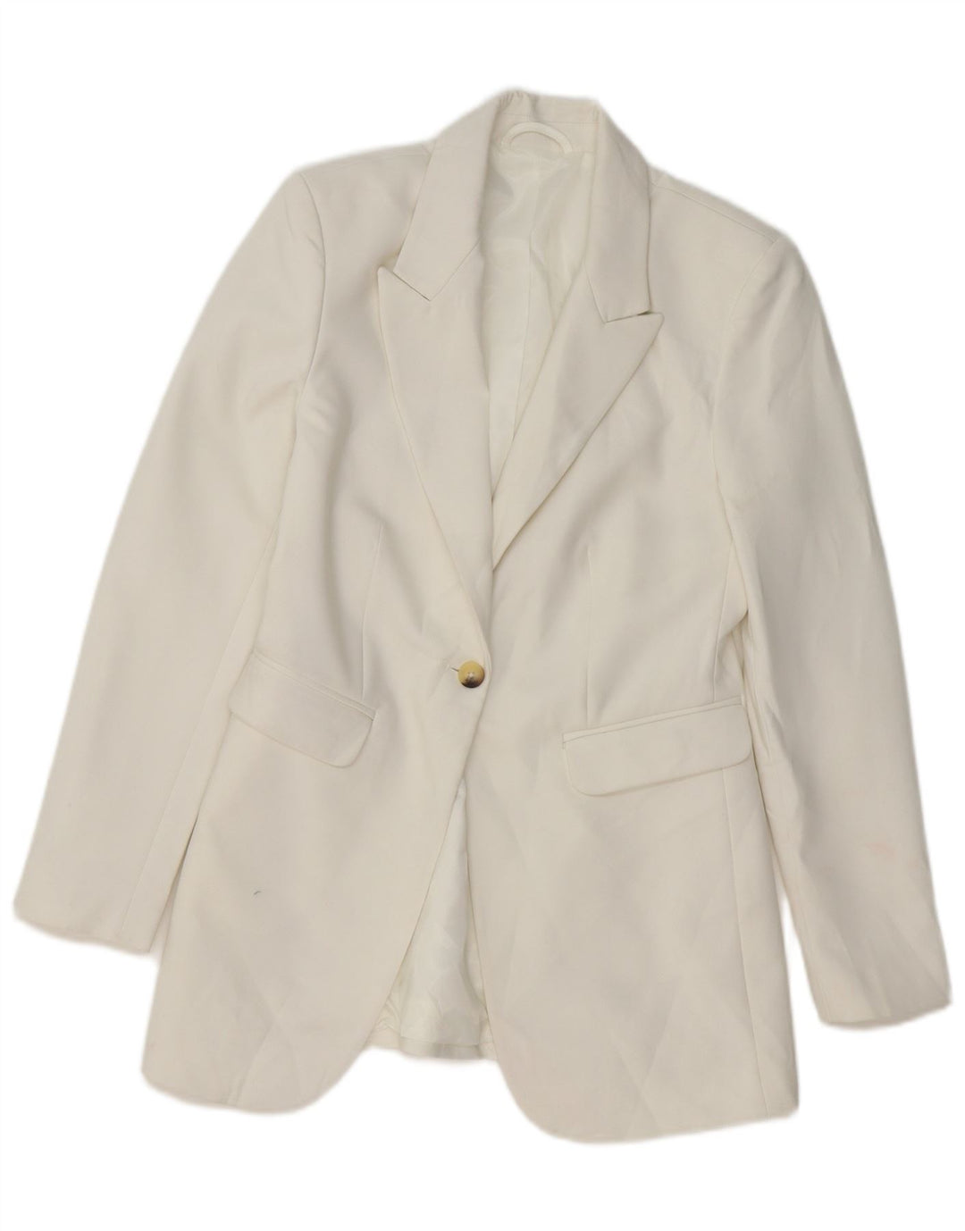 MARKS & SPENCER Chaqueta tipo blazer London con 1 botón para mujer UK 6 XS Blanco