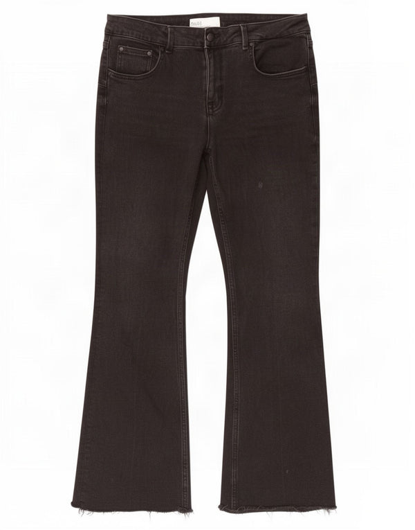 Zara Vaqueros Bootcut Mujer EU 46 2XL W36 L31 Negro