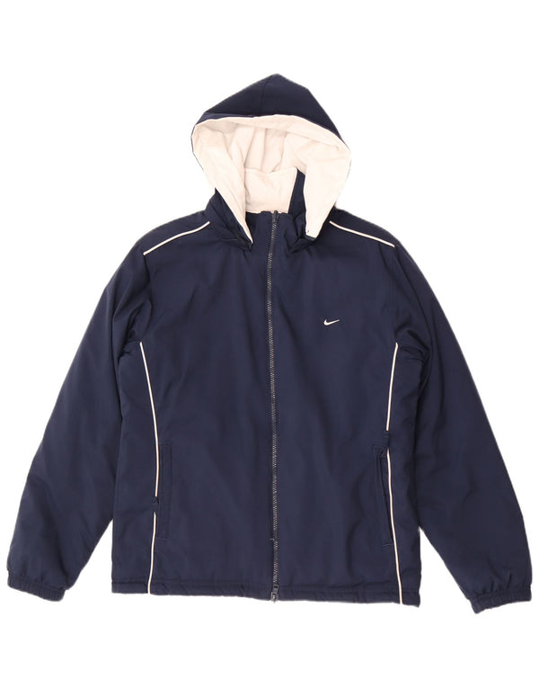 Chaqueta reversible con capucha para mujer Nike UK 10/12 Medium Azul marino Colorblock