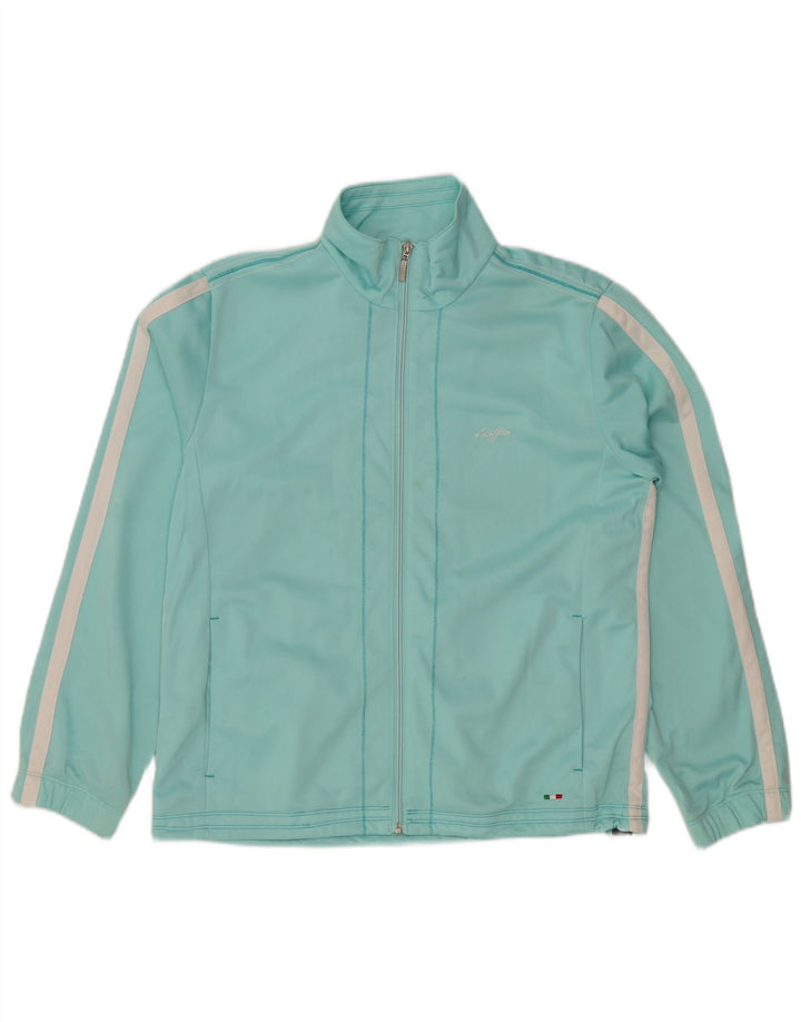 LOTTO Chaqueta de chándal para mujer ES 40 XL Poliéster a rayas azules