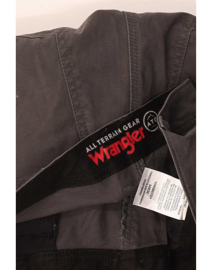 Wrangler Pantalones cargo rectos para hombre W34 L32 Algodón gris