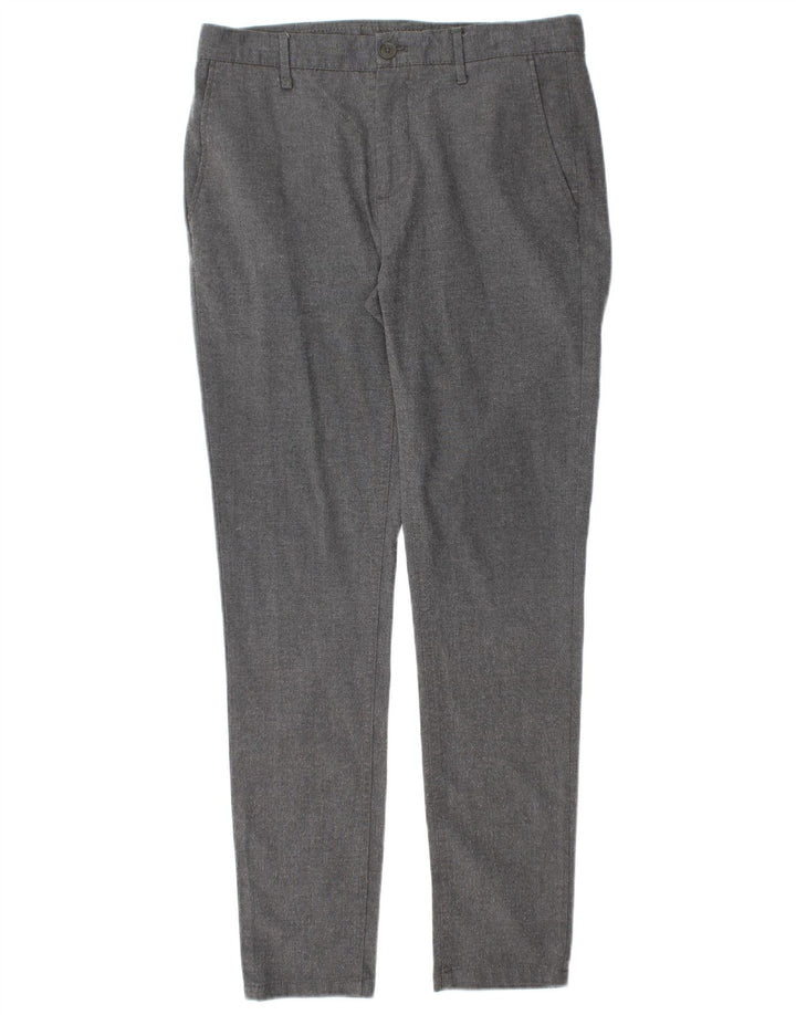 Zara Mens Slim Chino Pantalones EU 40 Medium W31 L30 Poliéster Gris