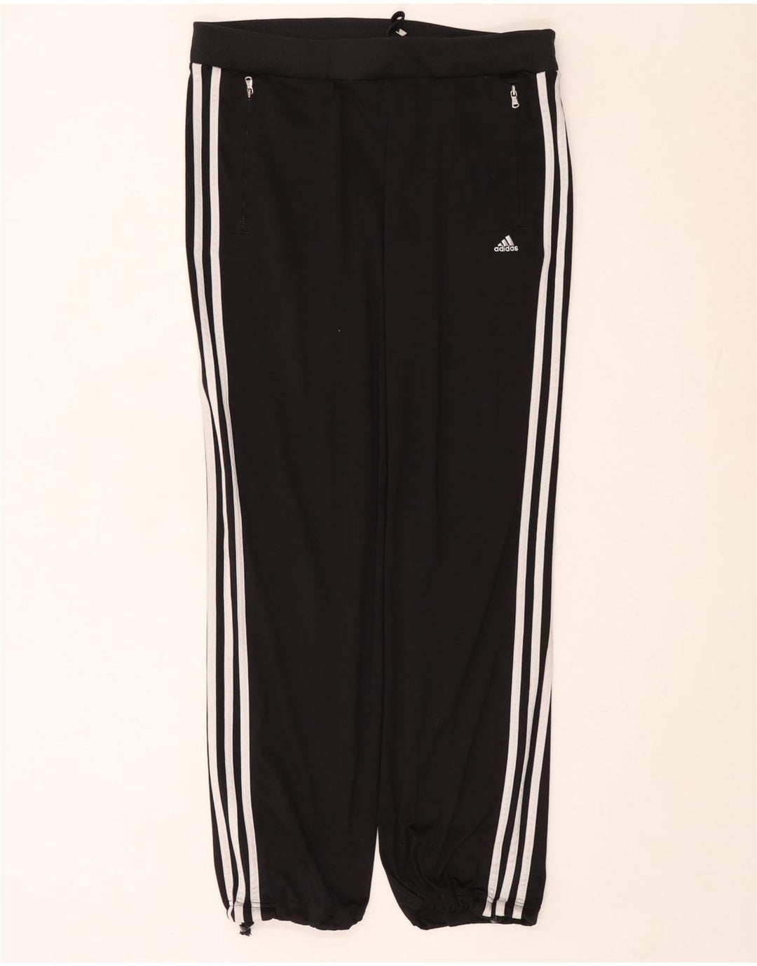 ADIDAS Pantalones de chándal para mujer Joggers UK 44 Grande Poliéster negro