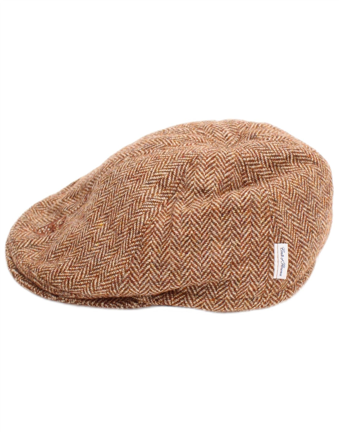 Conte of Florence - Gorra plana para hombre, color beige medio, diseño de espiga, clásica