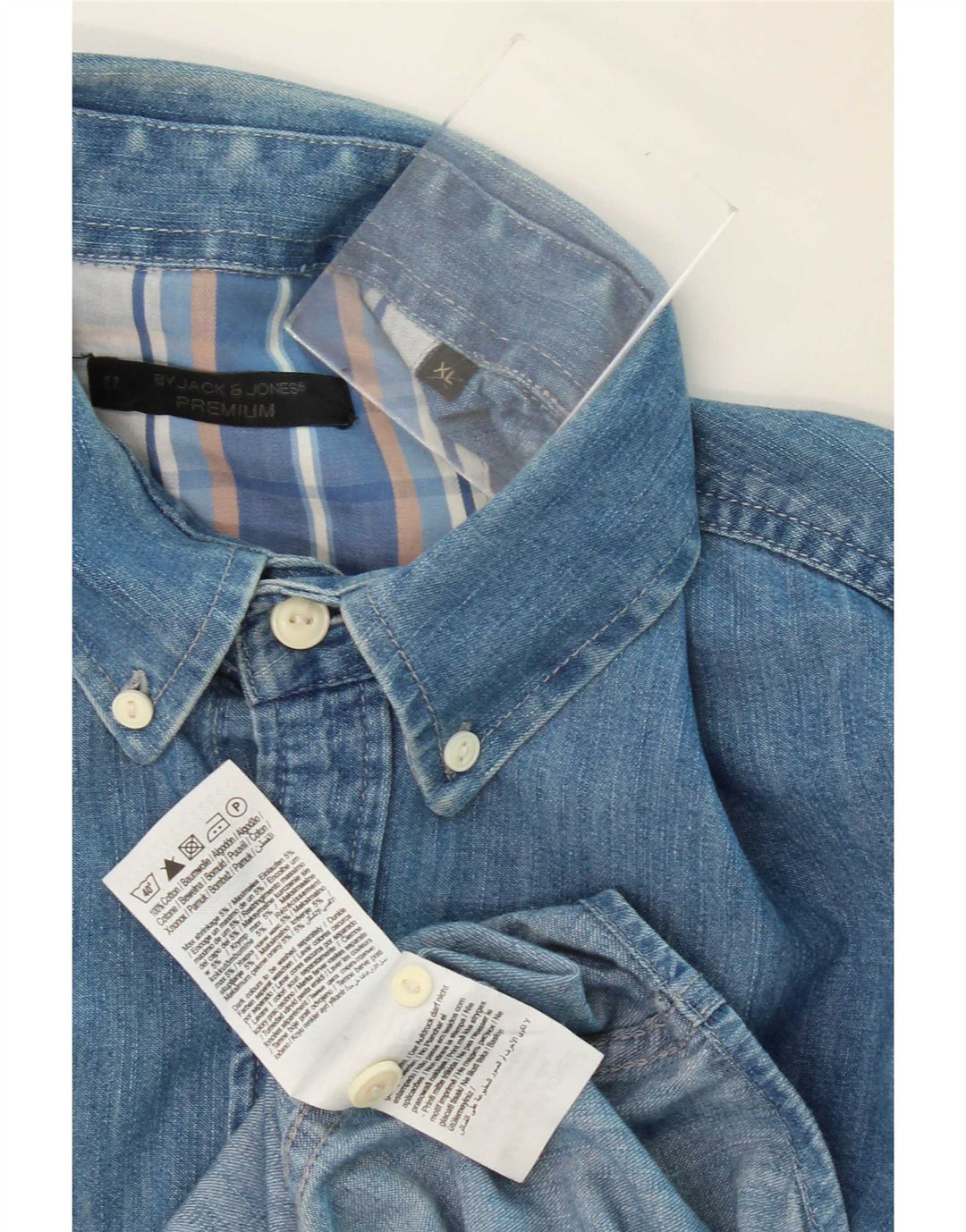 Jack & Jones Camisa Vaquera Hombre XL Algodón Azul