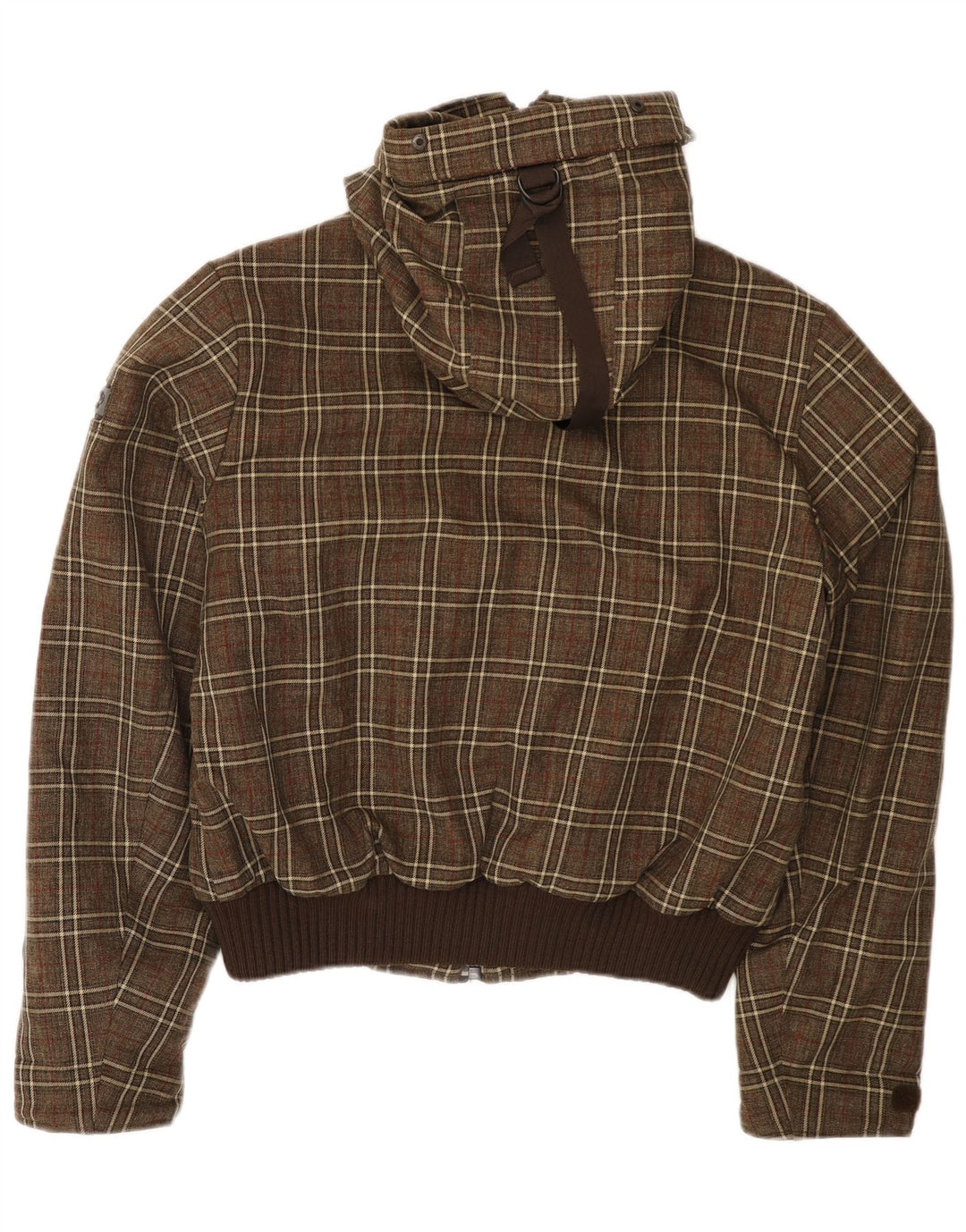 Canadiens Chaqueta bomber con capucha para hombre UK 38 Medium Khaki Check Poliéster