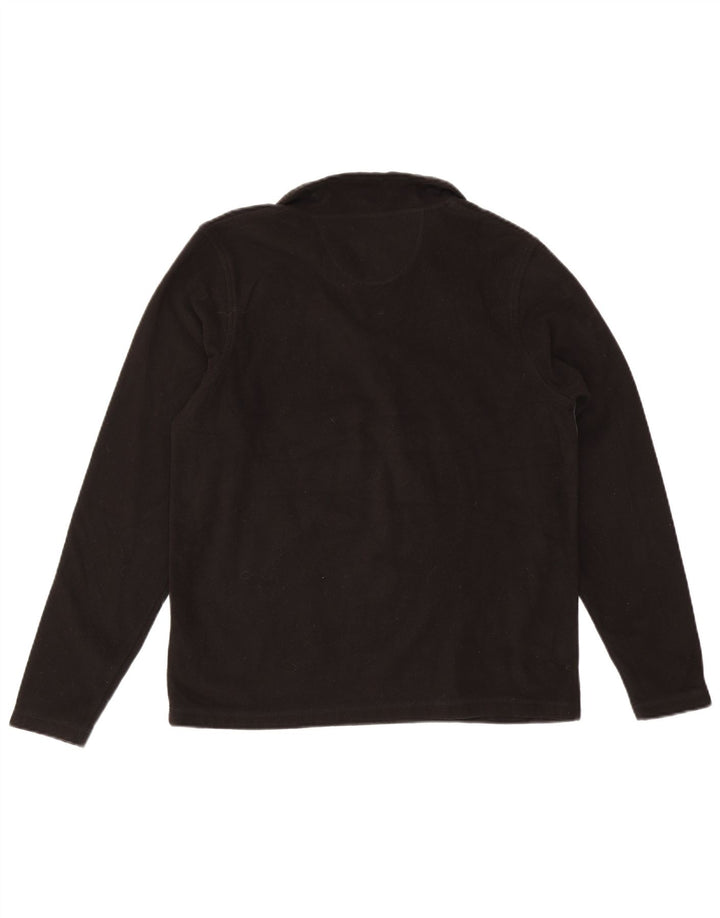 Pierre Cardin Hombre Jersey De Polar Con Cremallera Y Cuello En Bloque De Color Negro Mediano