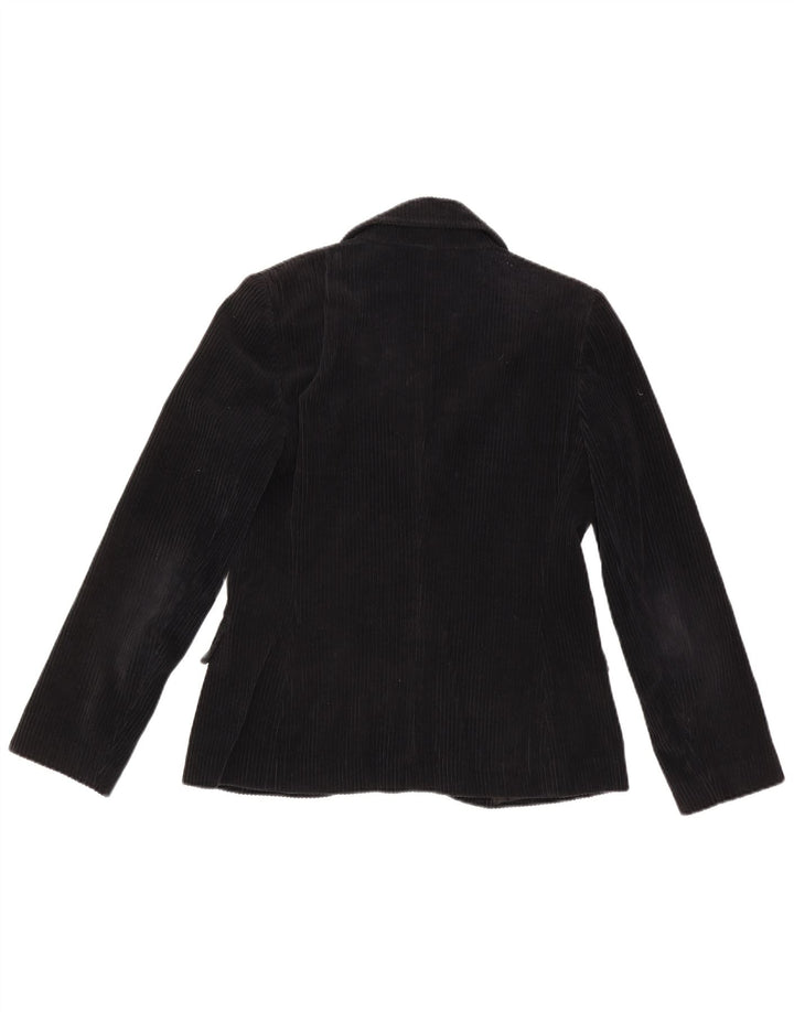 Alegria Chaqueta Blazer De Pana De 2 Botones Para Mujer IT 44 Mediana Algodón Negro