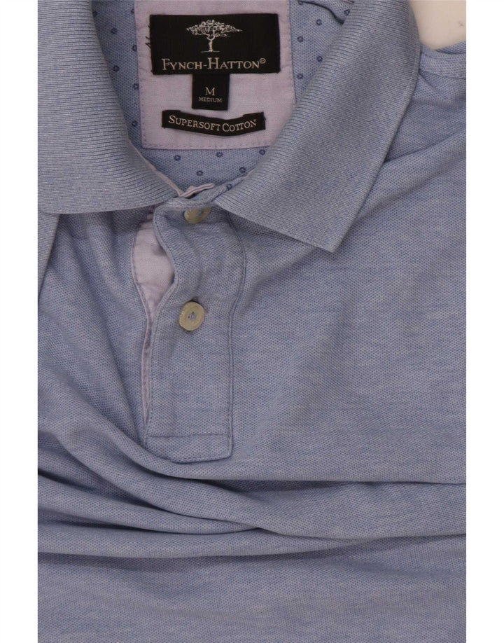 Fynch Hatton Polo Hombre Algodón Azul Medio