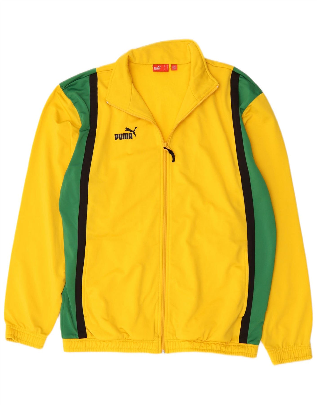 Puma Chaqueta Top De Chándal Para Hombre Poliéster Color Block Amarillo Medio