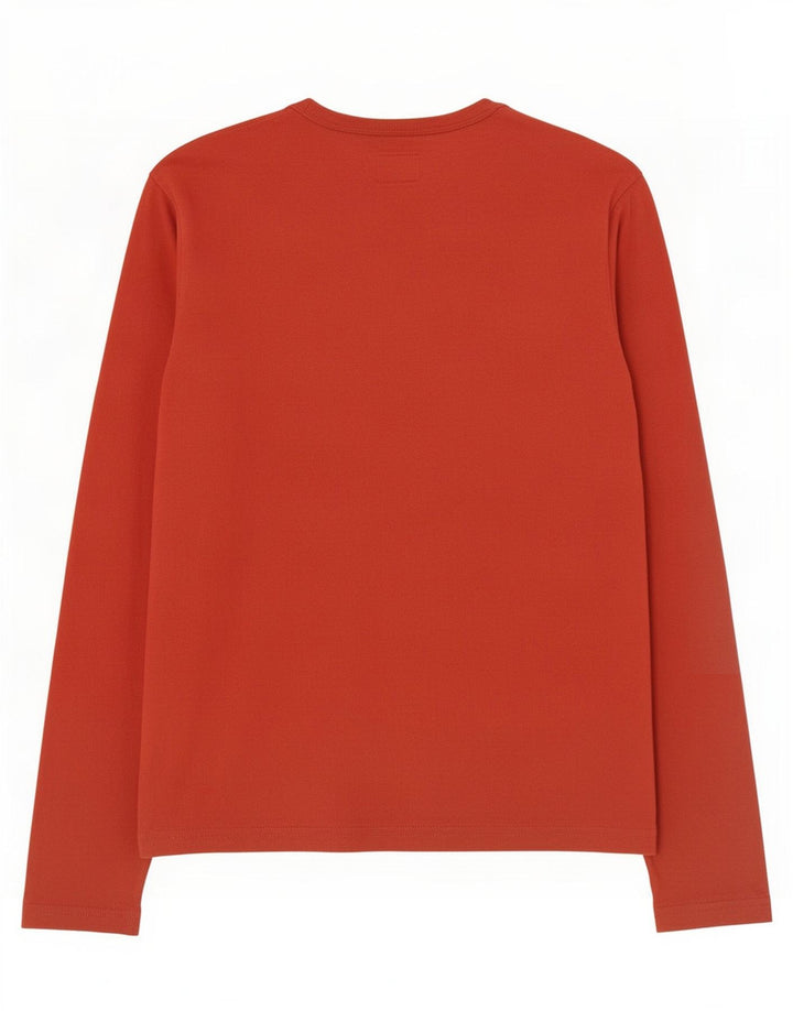 Calvin Klein Jeans Hombre Top Manga Larga Algodón Rojo Medio