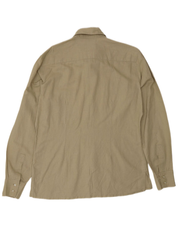Camisa Rifle Hombre Grande Lino Beige