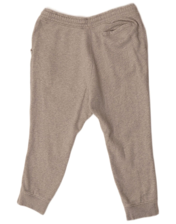 Adidas Mujer Capri Chándal Pantalones Joggers UK 14 Grande Gris Algodón