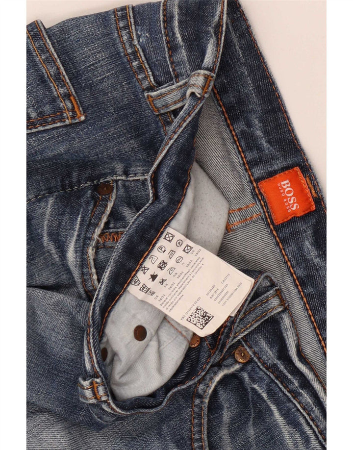 Vaqueros Hugo Boss Hombre Rectos W38 L32 Algodón Azul