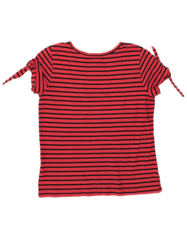 Nautica Camiseta para mujer Top UK 44 Grande Algodón a rayas rojas