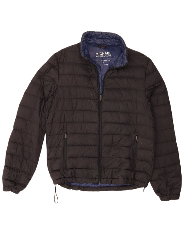 Michael Kors Chaqueta acolchada para hombre UK 38 Small Azul marino Nylon