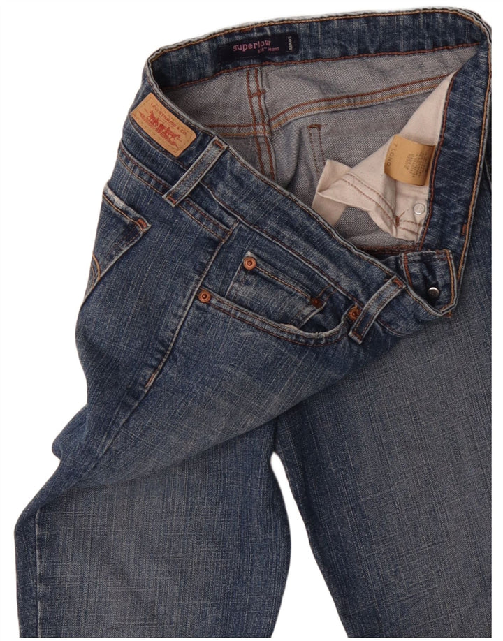 LEVI'S Jeans 518 Super Low Bootcut para mujer US 7 Medium W30 L34 Algodón azul