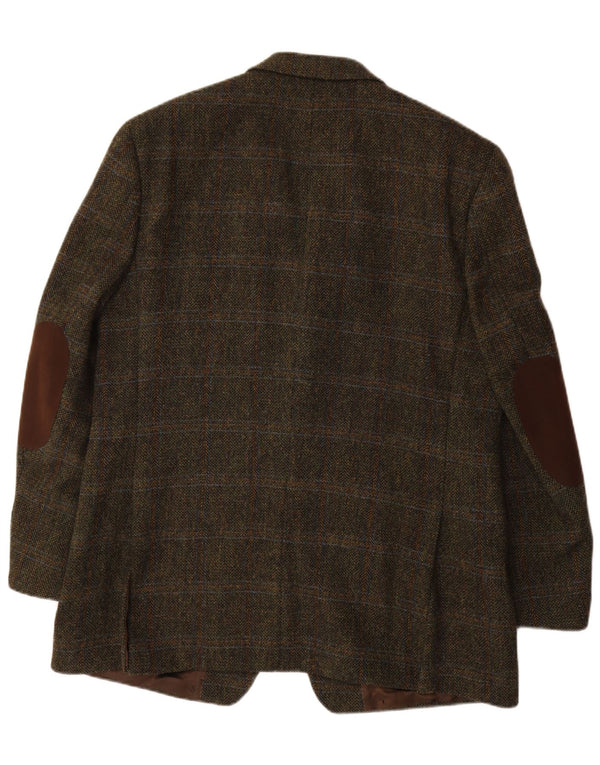 Mario Barutti Chaqueta tipo blazer Harris Tweed para hombre IT 54 2XL Caqui Check