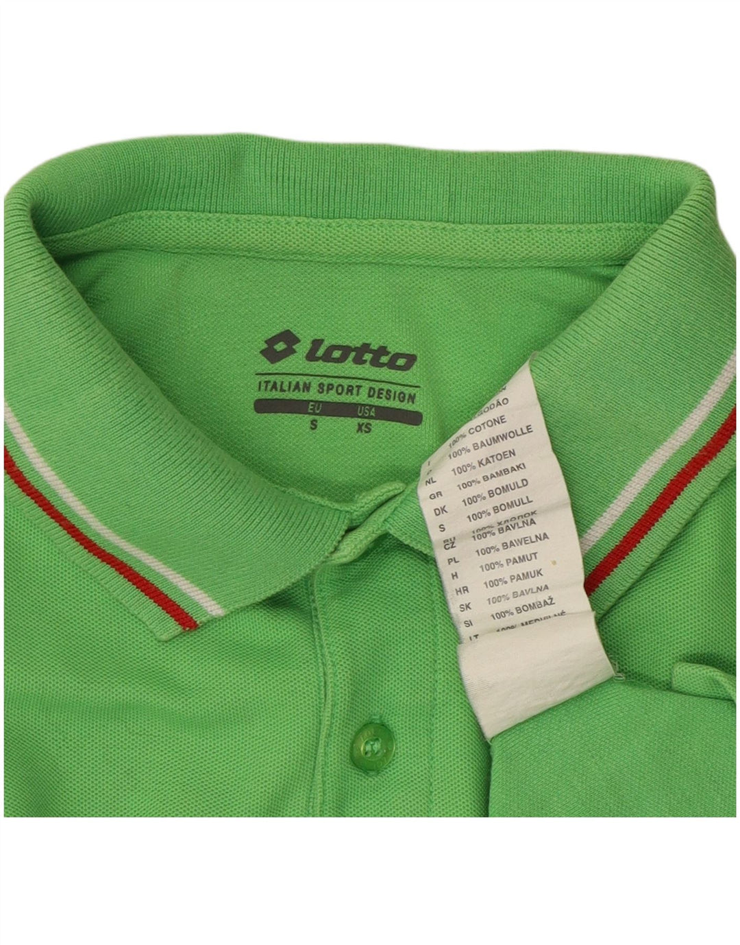 LOTTO Polo Hombre XS Algodón Verde