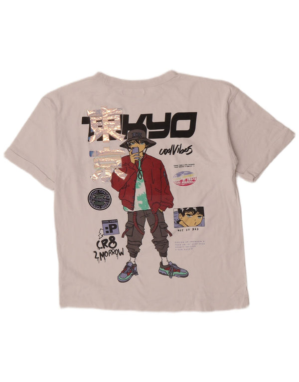 Zara Camiseta Niña Gráfica Top 13-14 Años Gris Algodón