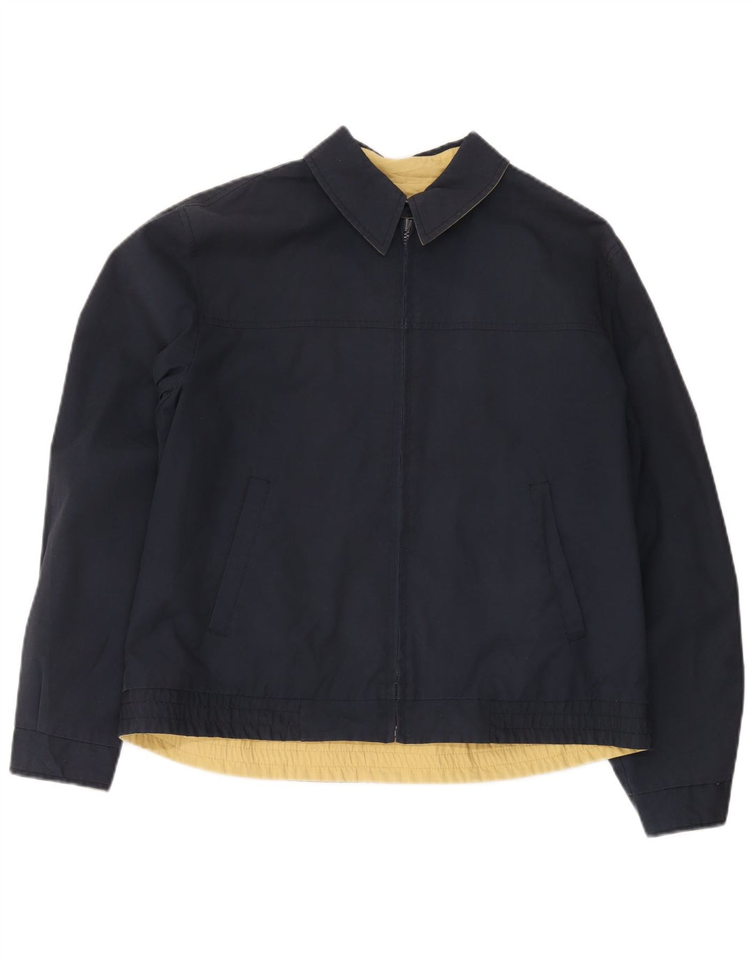 Vintage hombres bomber chaqueta Reino Unido 38 medio azul marino