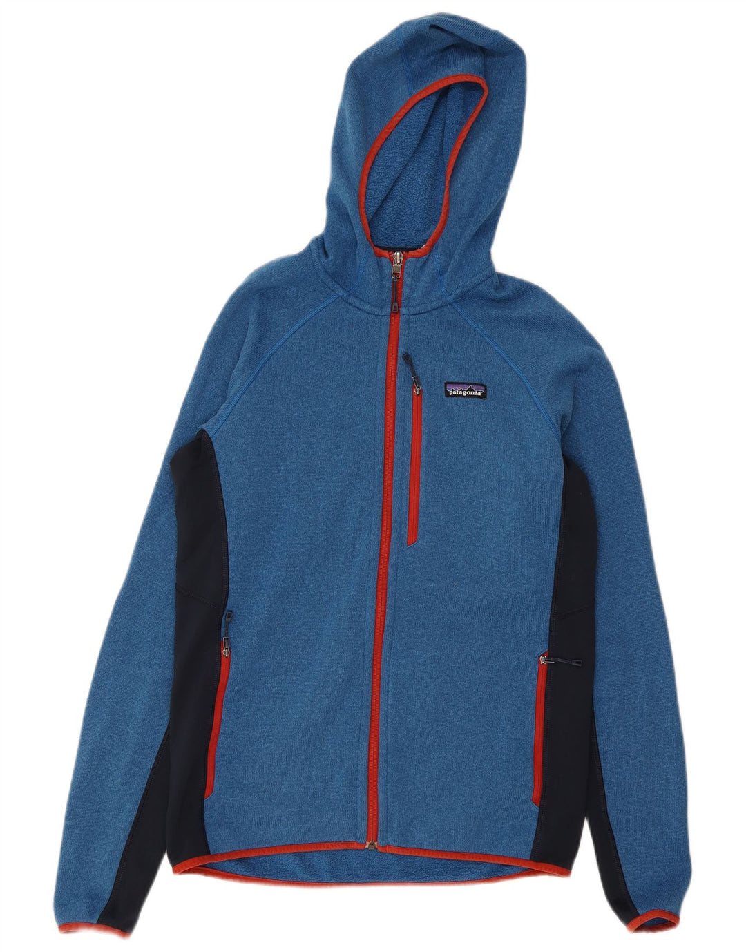 Patagonia Hombre Zip Hoodie Sweater Azul Medio Colorblock Poliéster