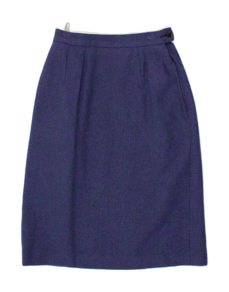 AVOCA Womens Pencil Skirt Small W26  Navy Blue Wool Vintage Avoca and Second-Hand Avoca from Messina Hembry 