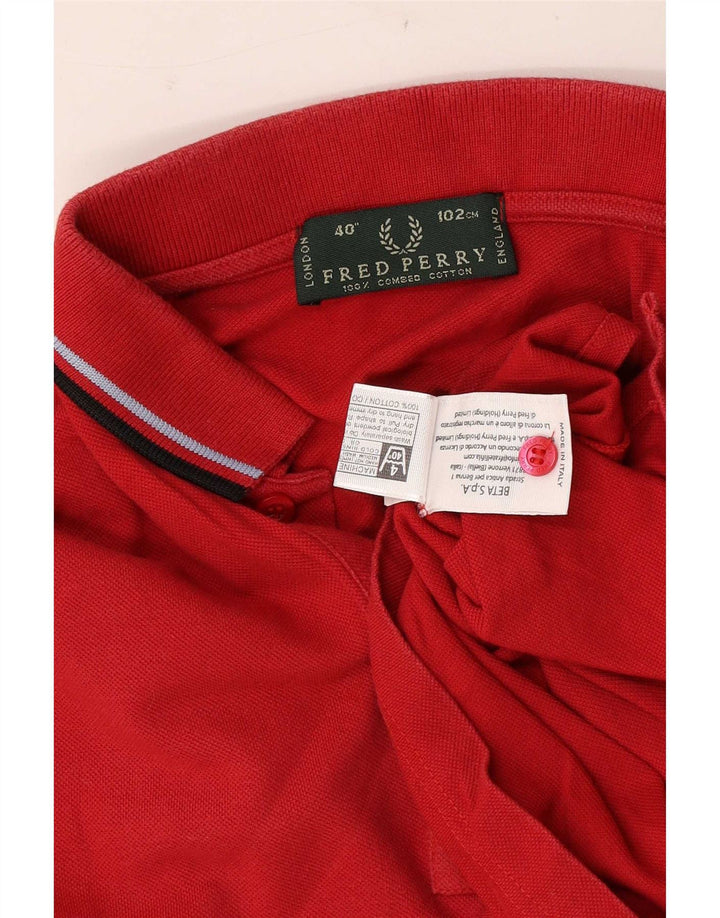 Polo Fred Perry Hombre Algodón Rojo Medio