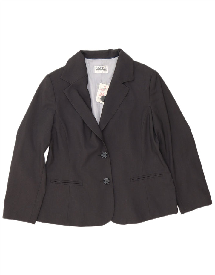 Sasha Chaqueta Blazer de 2 Botones para Mujer UK 20 2XL Poliéster Gris