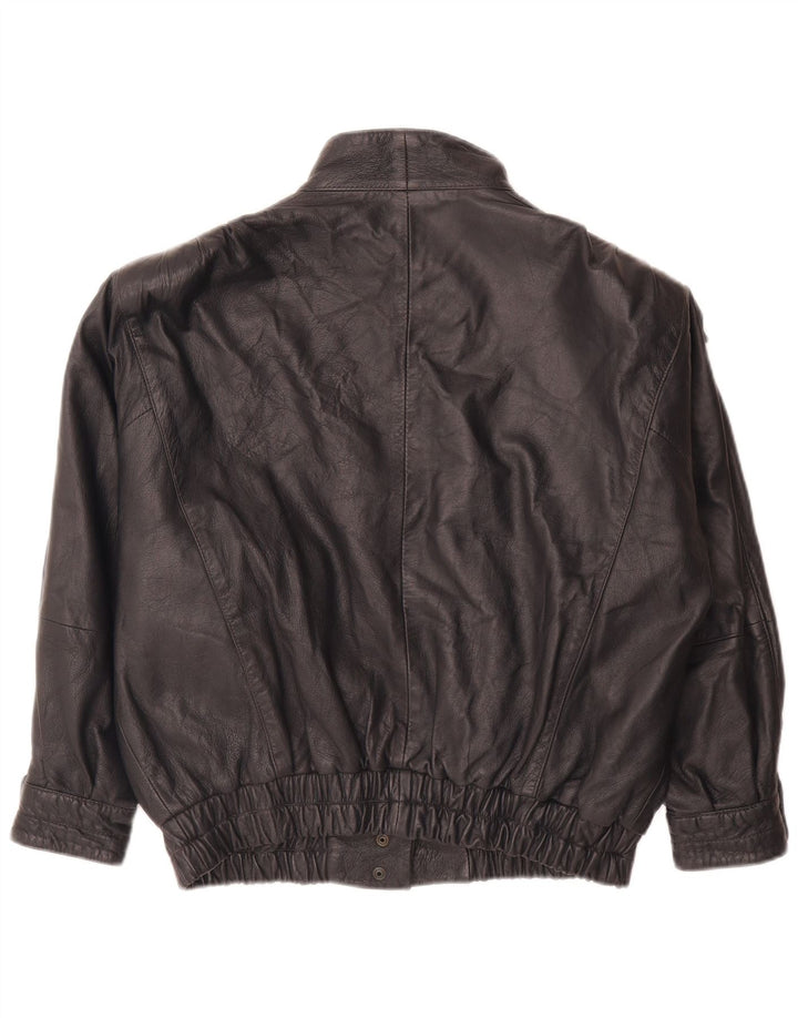 Chaqueta de cuero para mujer Essebi IT 42 Azul marino mediano