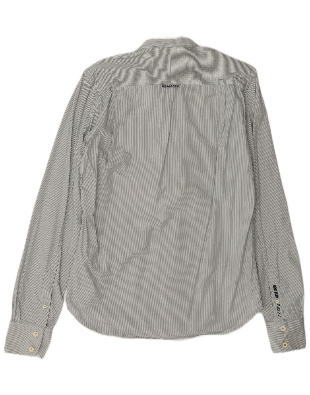 Camisa Superdry para hombre de algodón a rayas diplomáticas en gris medio