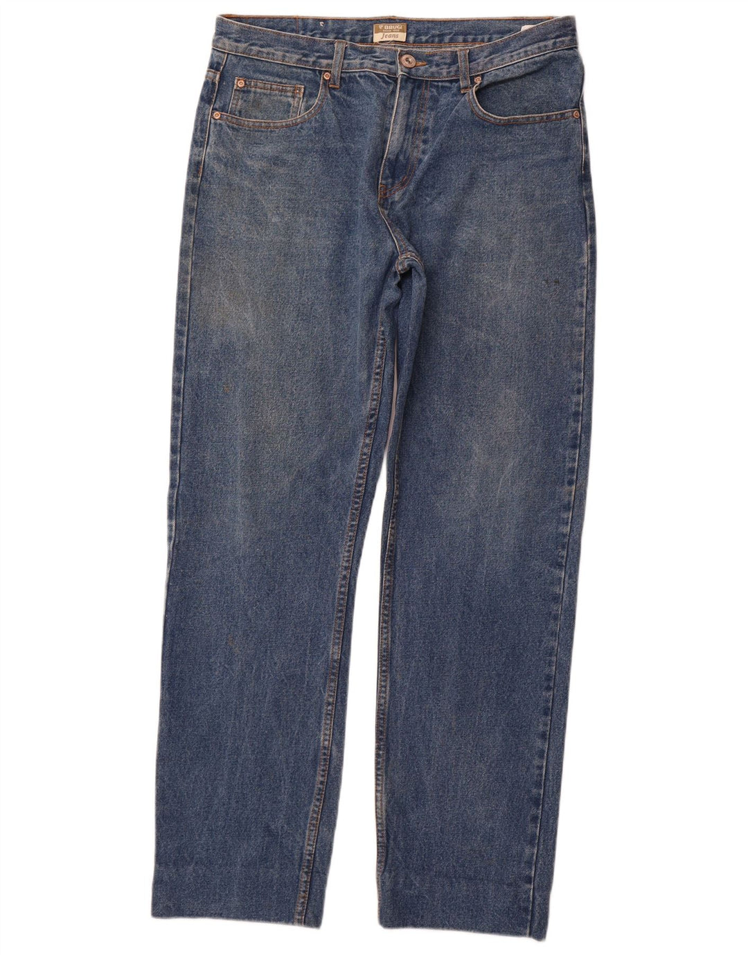 BRUGI Vaqueros rectos para hombre W34 L32 Algodón azul