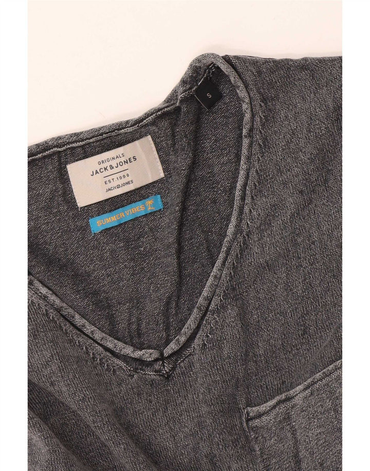 Jack & Jones Hombre Top Manga Larga Pequeño Gris