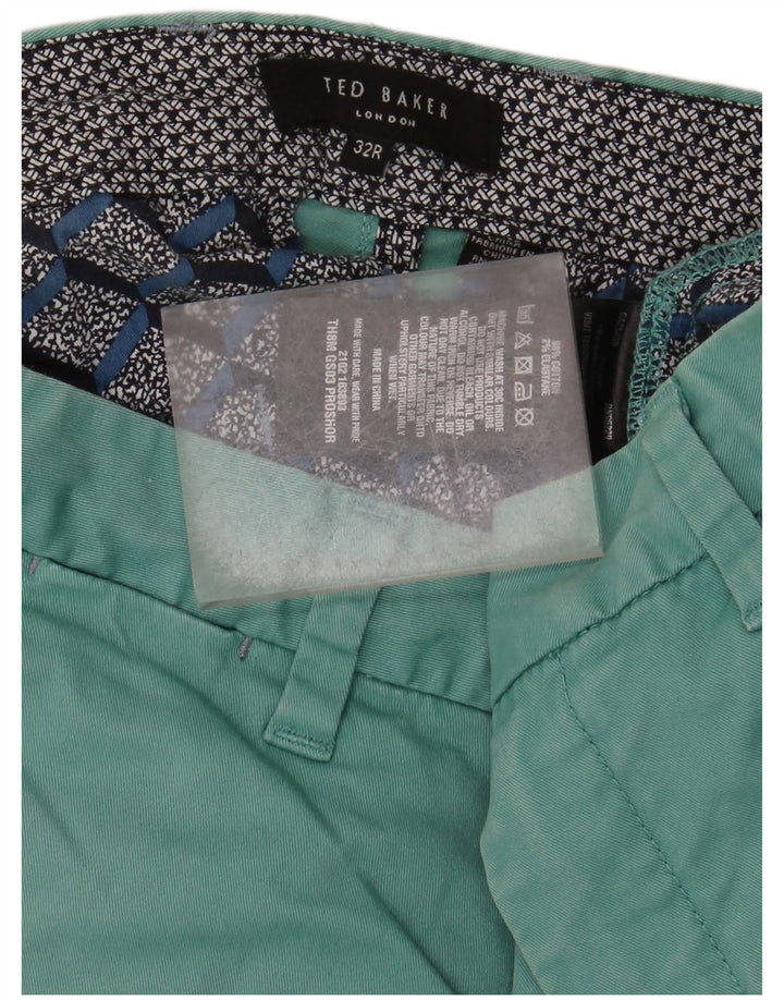 Pantalones cortos chinos para hombre de Ted Baker W32 Algodón azul medio