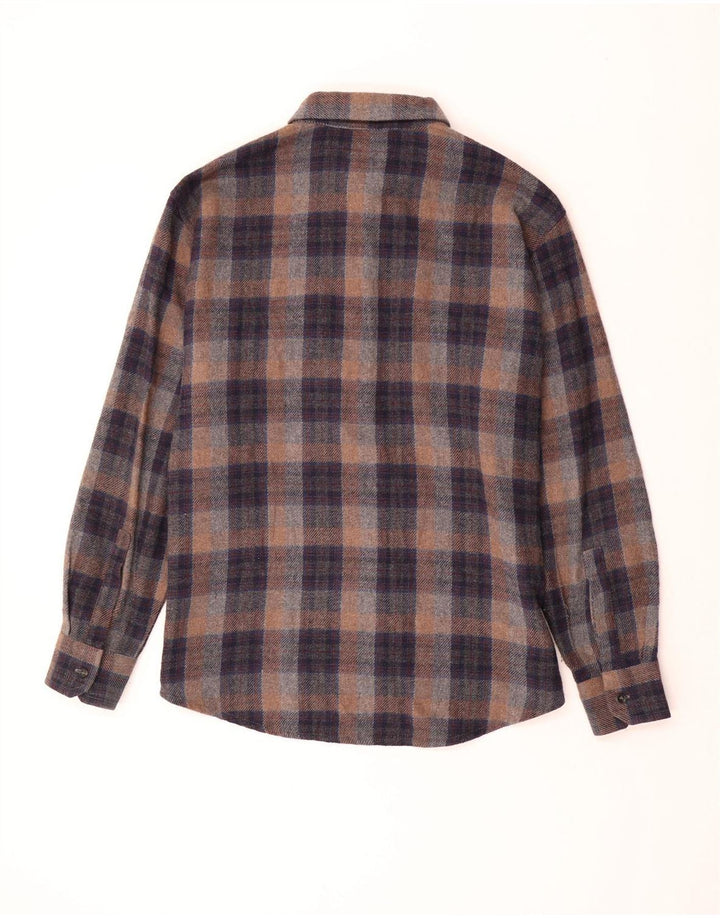 SEA BARRIER Camisa Sobrecamisa Hombre XL Gris Cuadros Acrílico