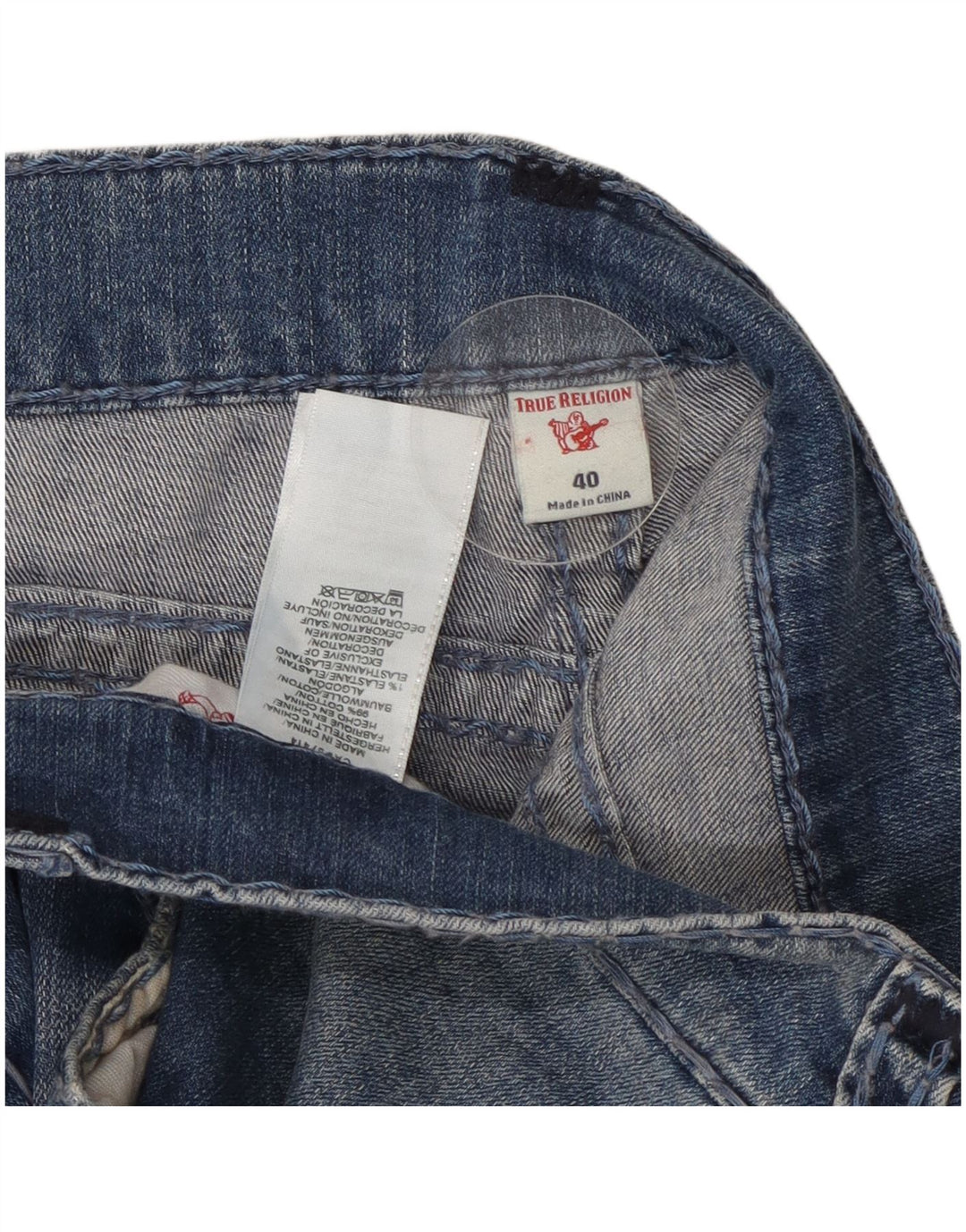 True Religion Vaqueros ajustados para hombre W40 L31 Algodón azul