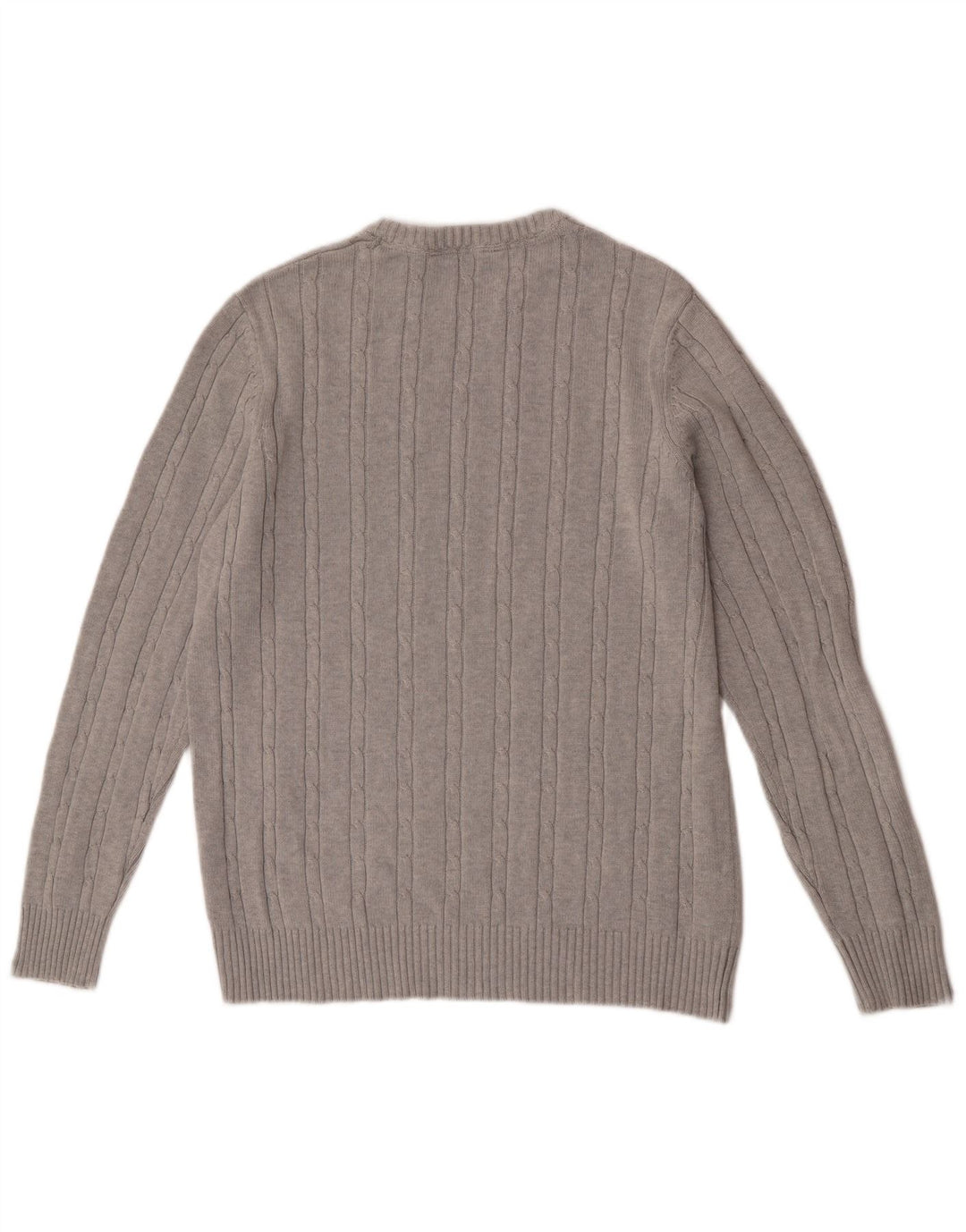 Crew Clothing - Jersey de cuello redondo para hombre, talla grande, algodón gris