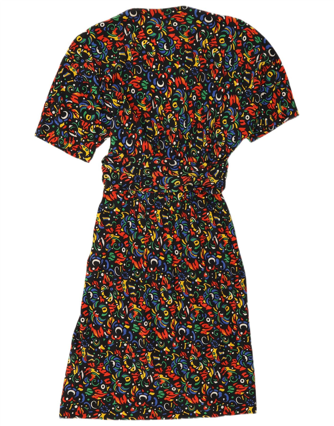 Vestido tubo vintage para mujer IT 46 Seda geométrica multicolor grande