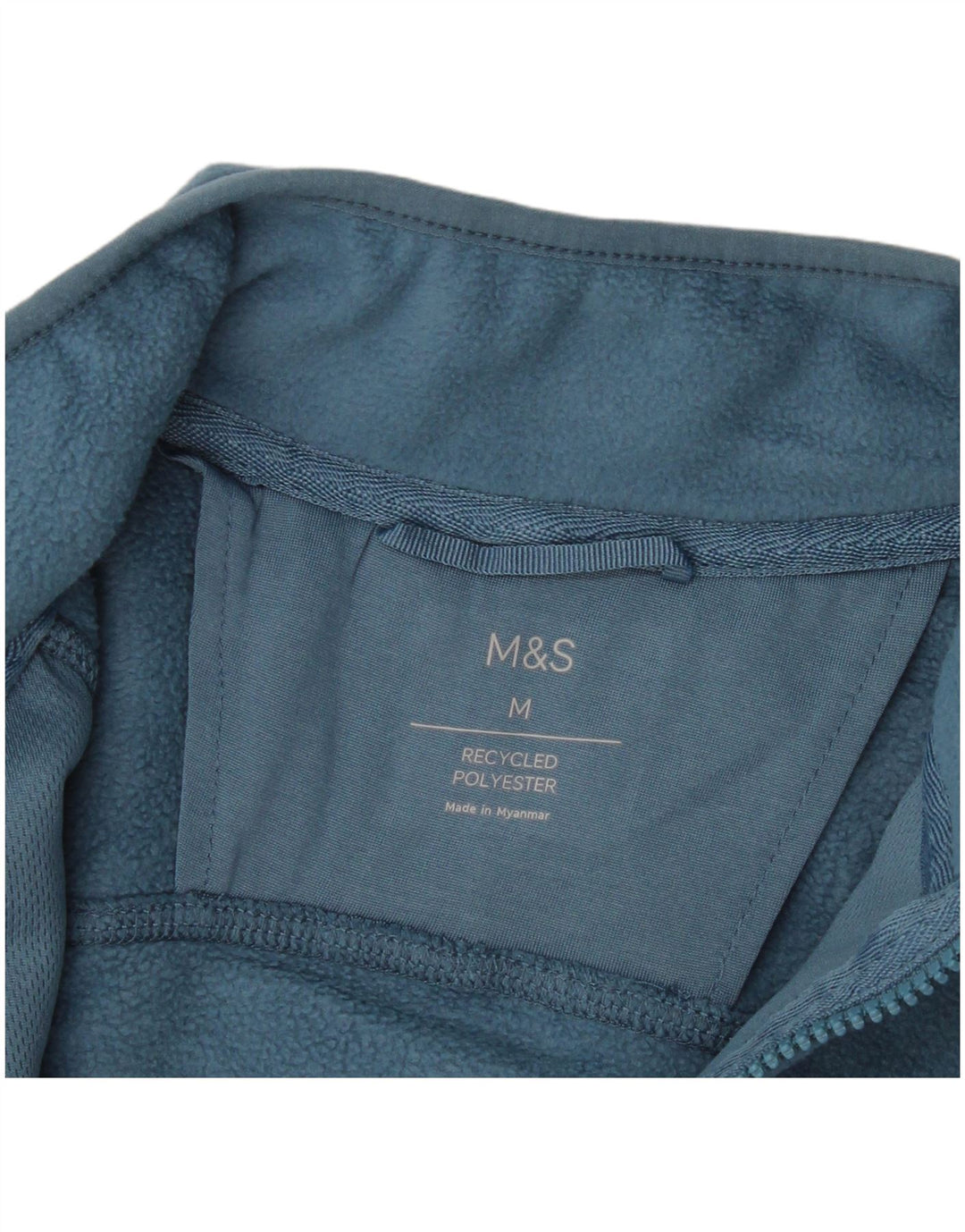 Marks & Spencer Chaqueta polar para hombre UK 38 Poliéster azul medio
