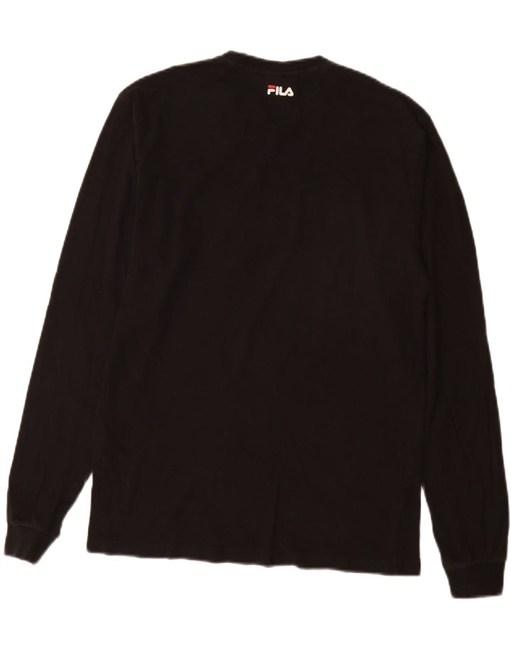Fila Hombre Graphic Top Manga Larga XS Algodón Negro