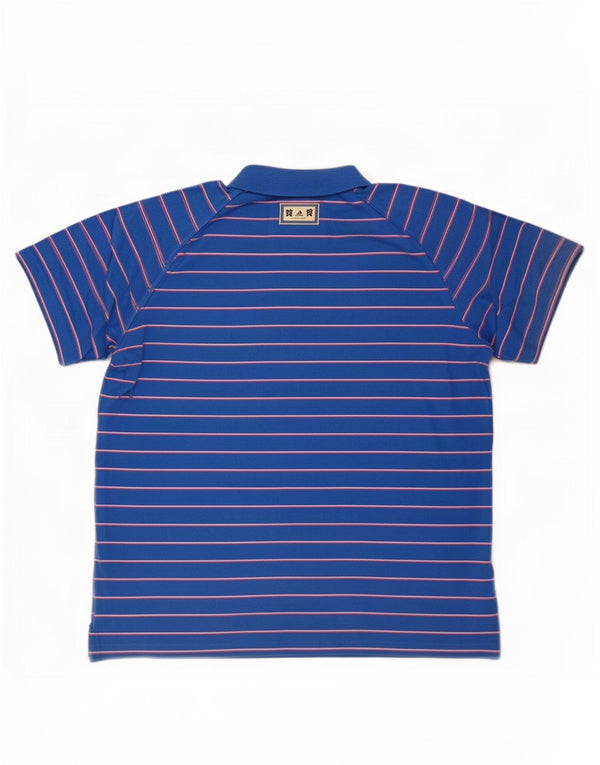 Adidas Polo Hombre XL Algodón Rayas Azul