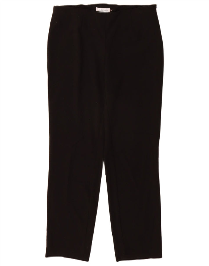 Pantalones de traje ajustados para mujer Calvin Klein W28 L27 Poliéster negro