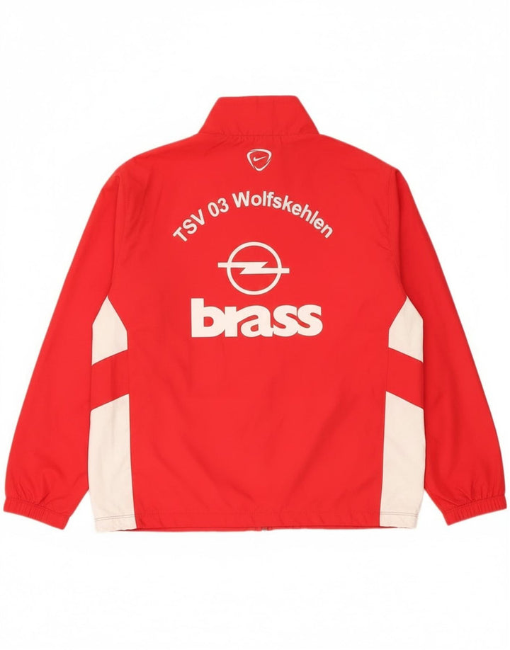 Nike - Chaqueta superior de chándal con gráfico para hombre, poliéster con bloques de color rojo grande