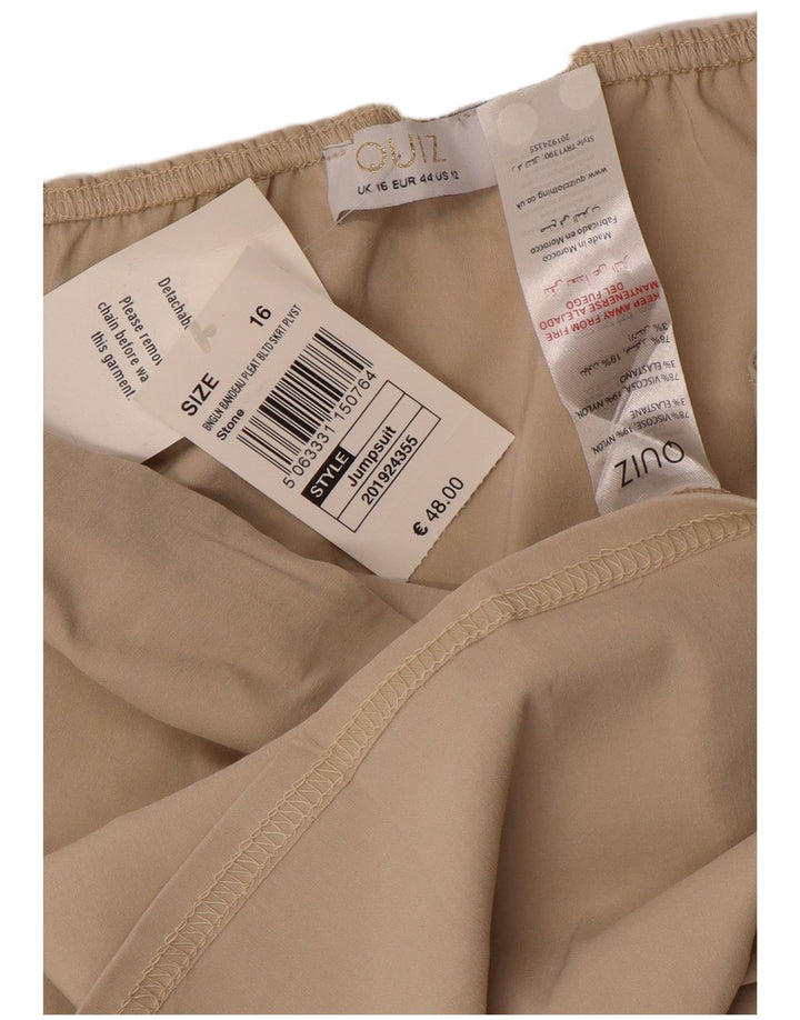 Mono corto sin tirantes para mujer Quiz UK 46 Large Viscosa beige