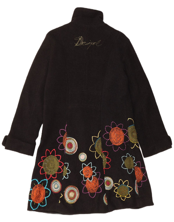 Abrigo Desigual Mujer Gráfico EU 44 XL Negro Floral