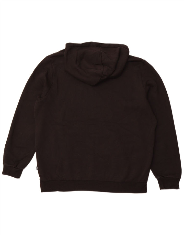 PUMA Sudadera con capucha gráfica para hombre, talla grande, algodón negro