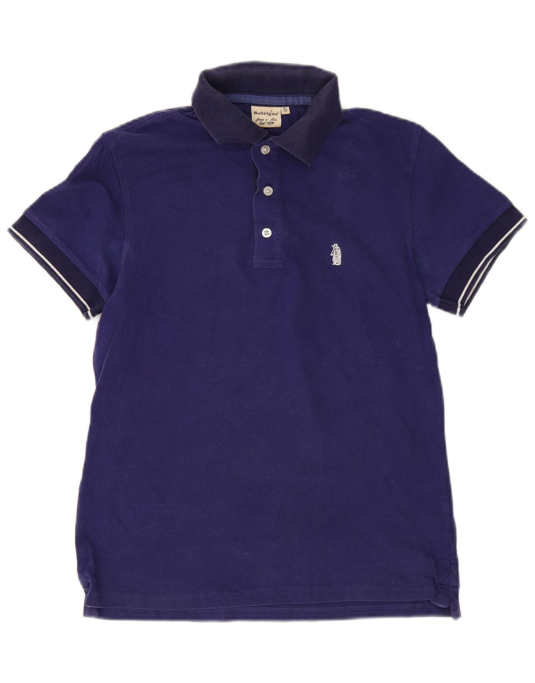 Refrigue Polo Hombre Pequeño Algodón Azul