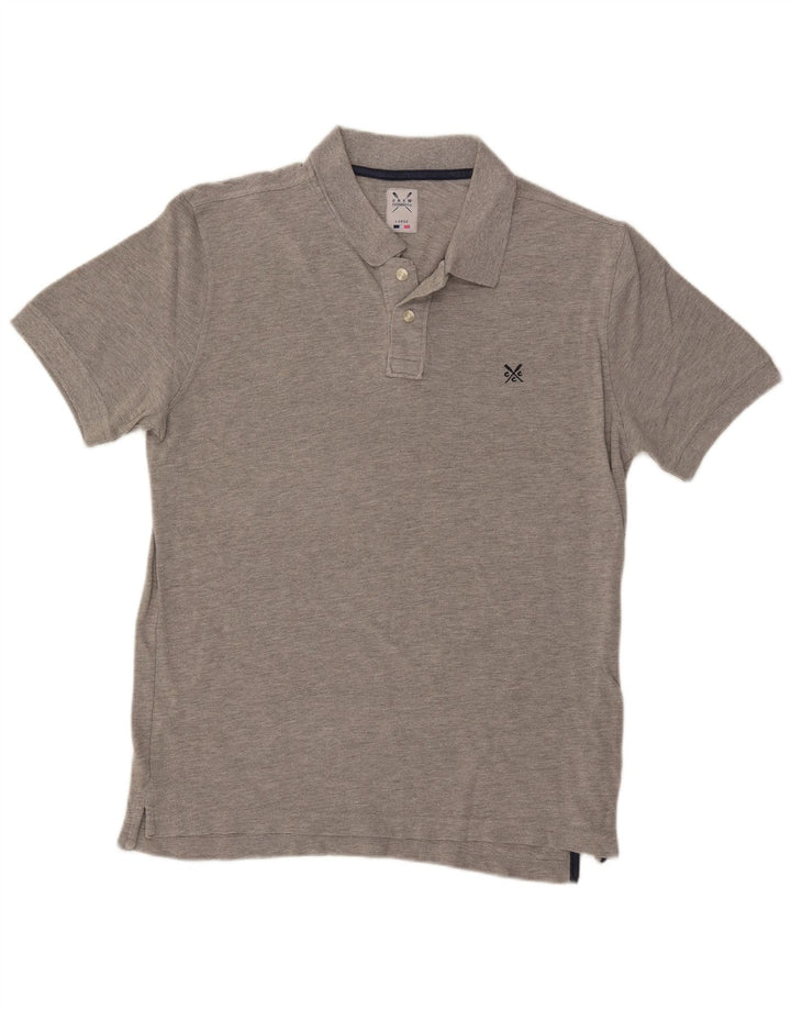 Crew Clothing Polo para hombre de algodón gris grande