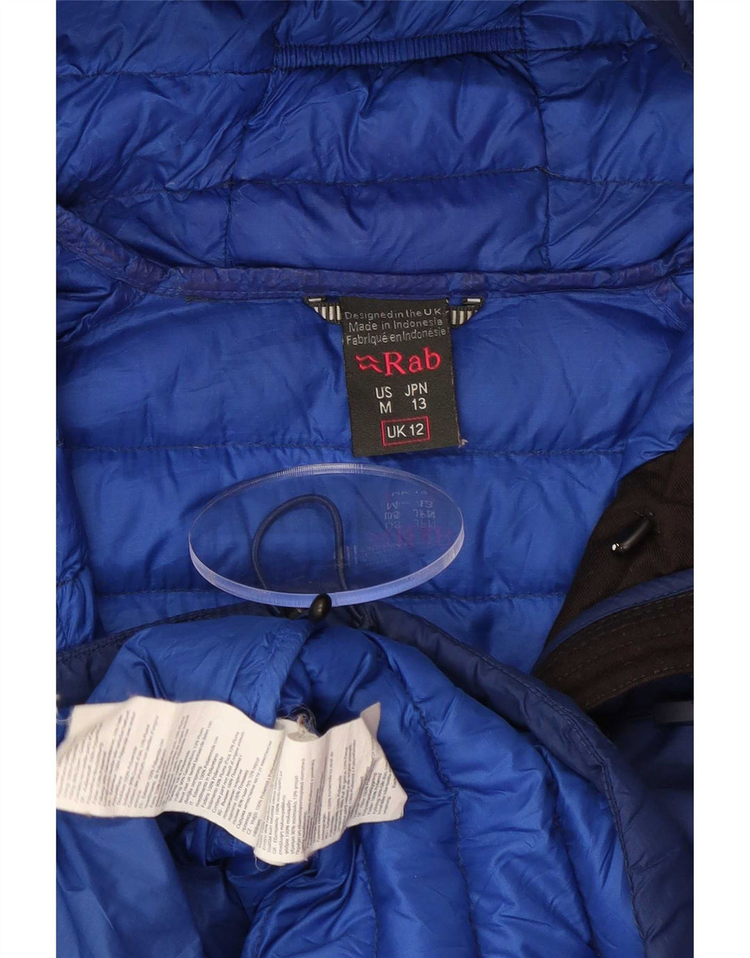 Chaqueta acolchada con capucha para mujer Rab UK 44 Poliamida azul medio